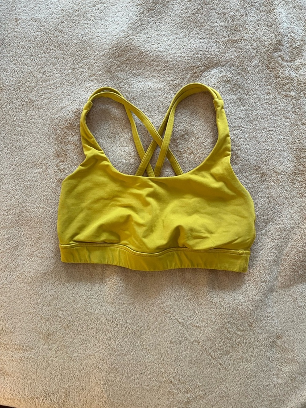 lululemon athletica Yellow Crisscross Sports Bra